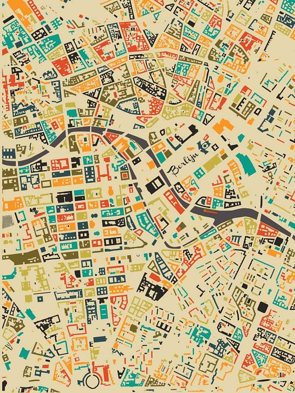 Berlijn Stadskaart Printen