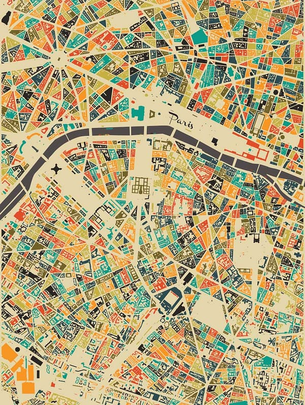 Stadskaart Parijs Bedrukken